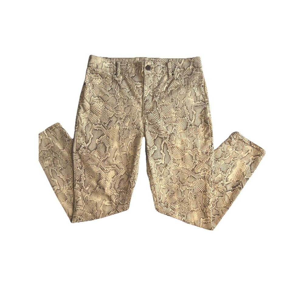 NWOT WHBM Snake Print Python Skinny High Rise Ankle Jeans Size 10 Animal Print